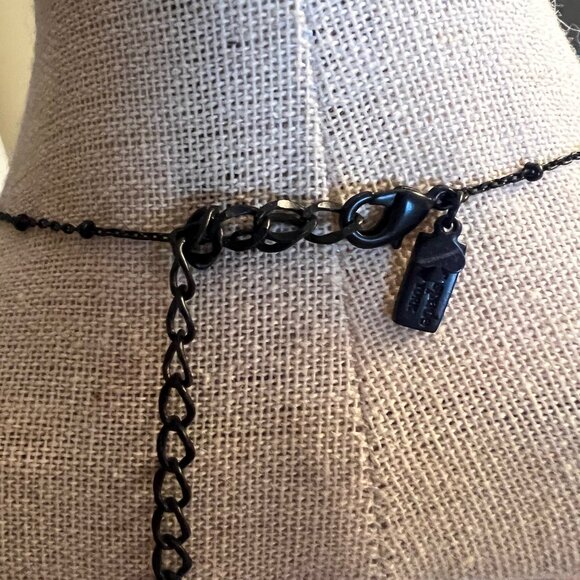 Kate Spade Black Lace Crystal Statement Necklace Bib - Picture 5 of 5